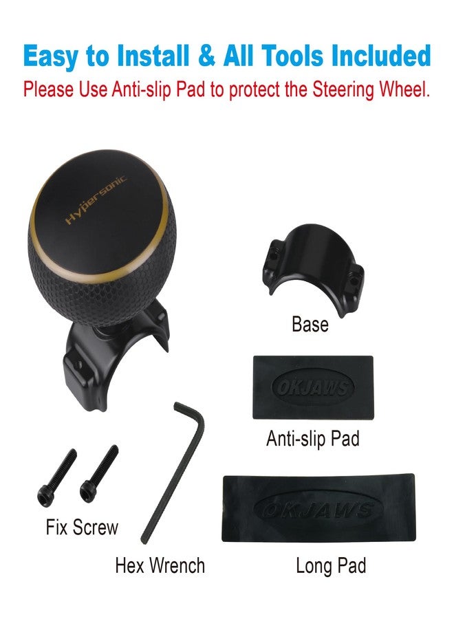 Hypersonic Steering Wheel Knob Spinner - Large Non-Slip Suicide Knob with Bearing, Steering Wheel Accessories Effortless Driving - Ideal for Drivers - Image 5