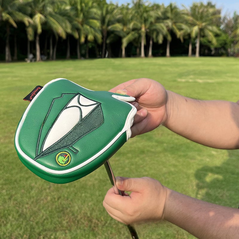 Generic Golf Master Green Jacket Iron Covers Mallet