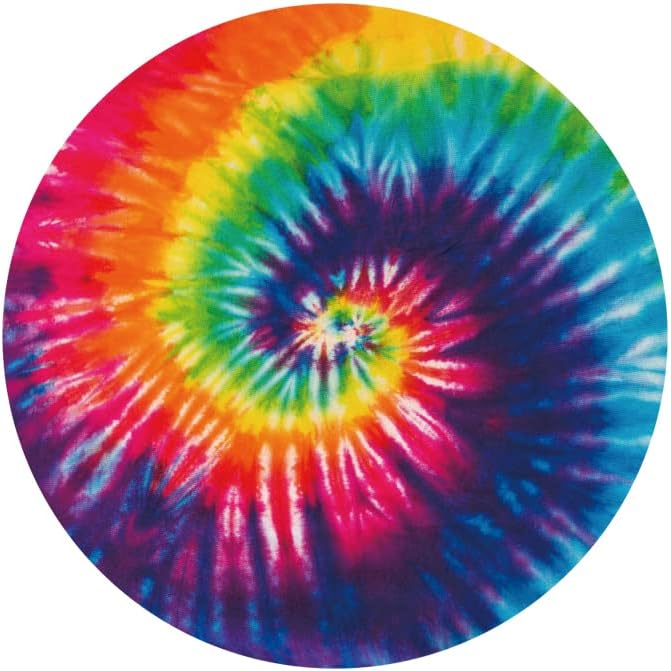 Renaiss 7x7ft Psychedelic Round Backdrop Covers for Photoshoot Man Woman Portrait Trippy Hippie Colorful Tie Dye Spiral Circle Photography Background Abstract Chic Party Decors Photo Booth Props - Image 4