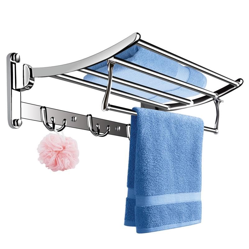 FORTUNE Classic Stainless Steel Folding Towel Rack for Bathroom | Towel Stand | Towel Hanger | Bathroom Accessories (18 Inch) - Image 1