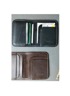 Motevia Motevia Men's Leather Wallet Card Holder Size 11 * 9cm 5 Pockets Inside Slim Card Wallet by Motevia (Brown)  - Image 4
