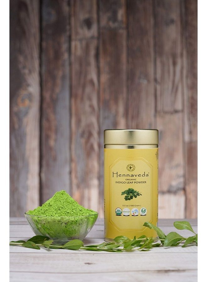 Hennaveda Indigo Powder. Organic Indigofera 100 gms/3.52 oz) - Image 5