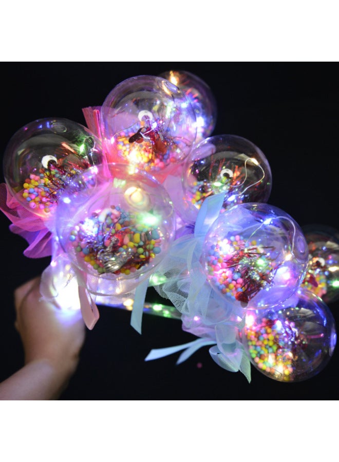 Bobo Ball Starry Sky Stick Magic Stick Flash Fairy Stick Stall Square Night Market Popular Children's Toys Wholesale-Color:Luminous Butterfly Wave Ball