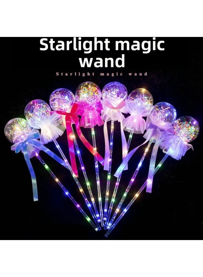 Bobo Ball Starry Sky Stick Magic Stick Flash Fairy Stick Stall Square Night Market Popular Children's Toys Wholesale-Color:Luminous Butterfly Wave Ball