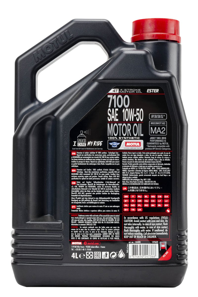 Motul Aceite 4T 7100 10W50 4T 4L - Image 5