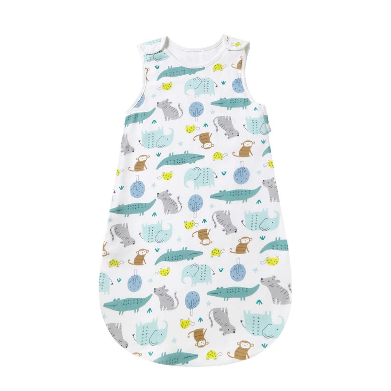 Mosebears Baby sleeping bag for summer spring,animal cartoon washable blanket 1.0 tog for baby,sleeping bag without sleeves. - Image 1