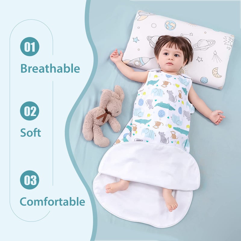 Mosebears Baby sleeping bag for summer spring,animal cartoon washable blanket 1.0 tog for baby,sleeping bag without sleeves. - Image 2