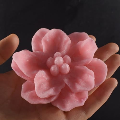 NINEXY 3D Flower Silicone Candle Molds Lotus/Rose/Iris/Camellia Flower Soap Plaster Resin Casting Mold Fondant Chocolate Cake Baking Tools (Camellia) - Image 3