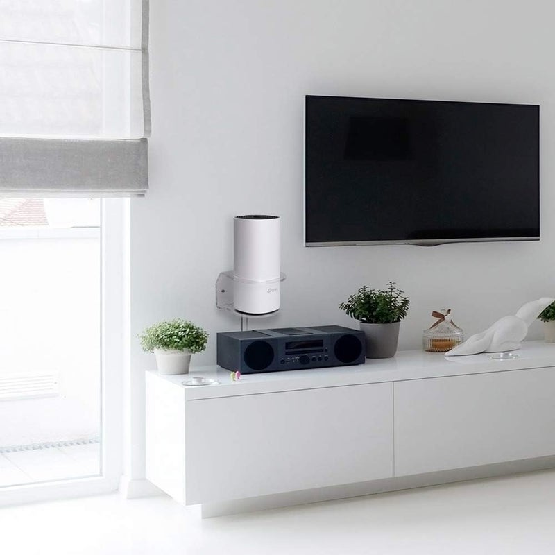 هولاكا حامل الحائط HOLACA لنظام WiFi الشبكي المنزلي الكامل TP-Link Deco M4، حامل إدارة الأسلاك لـ Deco M4/E4/S4/S7/P9 بدون أسلاك فوضوية، قوس حائط متين لـ Deco M4 P9 (عبوة واحدة) - Image 2