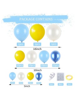Sowide Cartoon Sponge Party Decorations,Sponge Theme Balloon Garland Arch Kit, Yellow Blue Clear Balloon Arch For Cartoon Sponge Birthday Baby Shower Party Supplies Sponge Bob Party Supples  - Image 3