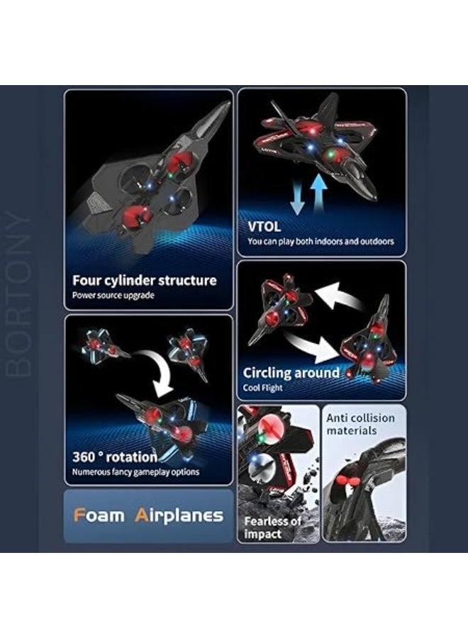 RC L0715 Remote Control Aeroplane, Quadcopter Floating Fighter Plane, RTF with LED Lights, USB Charging - Image 4