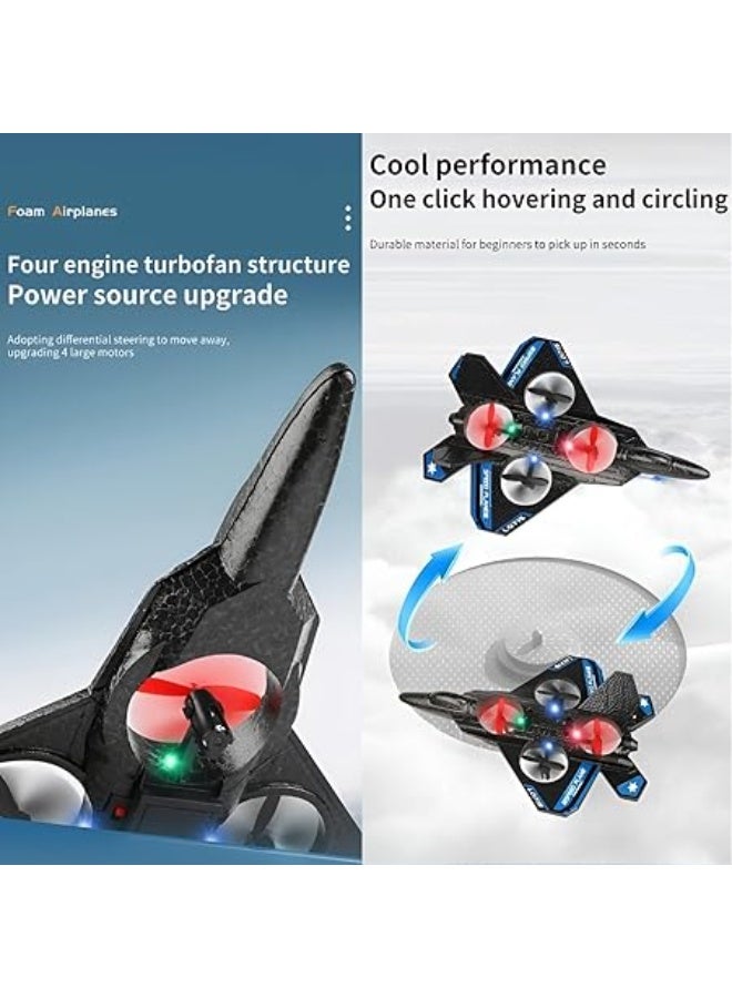 RC L0715 Remote Control Aeroplane, Quadcopter Floating Fighter Plane, RTF with LED Lights, USB Charging - Image 2