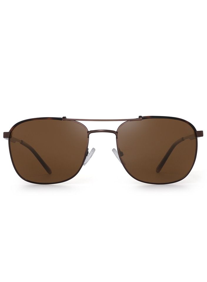 RADAR Men's Demi Brown Square Polarized Sunglasses - Image 1
