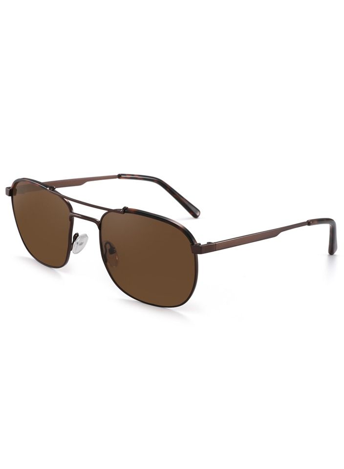 RADAR Men's Demi Brown Square Polarized Sunglasses - Image 2