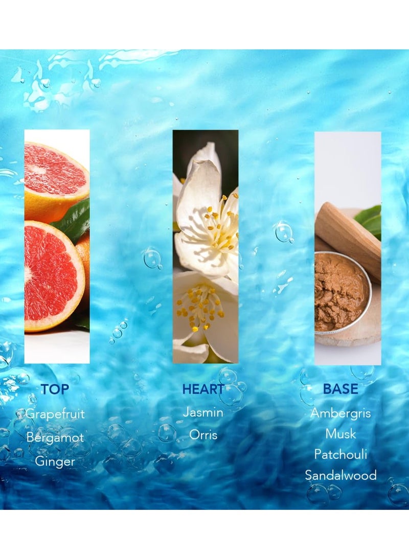 Naseem - Aqua Perfume Sweet Salty Water Aroma | Sharp Ginger & Bitter Grapefruit | Elegant Ambroxan | Fresh Fragrance with a Sharp Twist - 80ml - Image 1