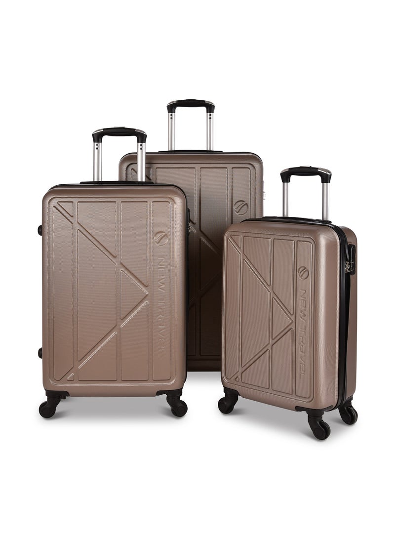 نيو ترافيل طقم حقائب  سفر صلب  3 قطع  ماركة نيو ترافل مقاس 28/24/20 بوصة  BR909/3P - Image 1