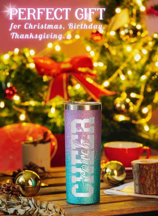 Onebttl Cheer Coach Gifts - 20oz/590ml Stainless Steel Skinny Insulated Tumbler With Straw, Lid - Gift for Cheerleading or Cheerleader Coach, Women, Her, Female - Image 2