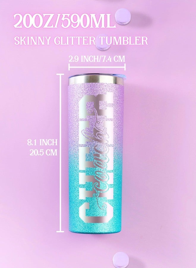Onebttl Cheer Coach Gifts - 20oz/590ml Stainless Steel Skinny Insulated Tumbler With Straw, Lid - Gift for Cheerleading or Cheerleader Coach, Women, Her, Female - Image 4