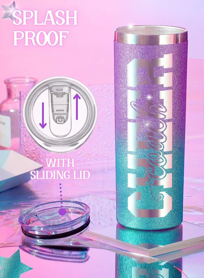 Onebttl Cheer Coach Gifts - 20oz/590ml Stainless Steel Skinny Insulated Tumbler With Straw, Lid - Gift for Cheerleading or Cheerleader Coach, Women, Her, Female - Image 5
