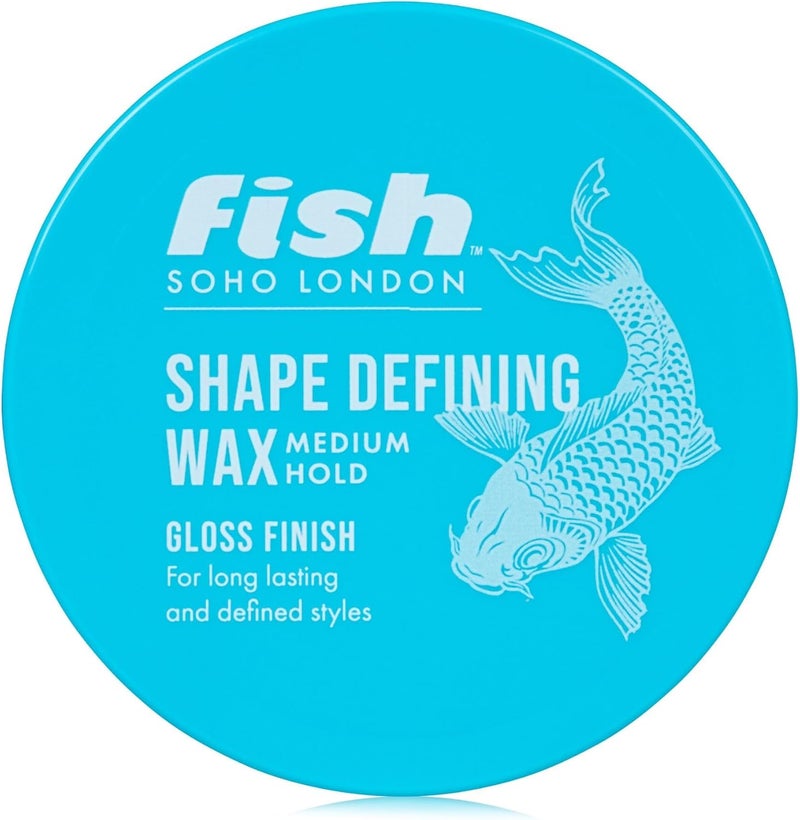 FISH Original Fish Shape Defining Hair Wax Mens Hair Styling Product Suitable for Short Medium Length Hair Stylist Barber Used Medium hold Gloss Finish 100 ml