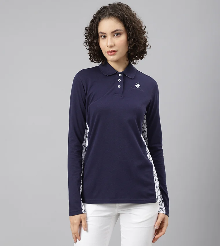 بيفرلي هيلز بولو كلوب تي شيرت بولو مطرز بشعار