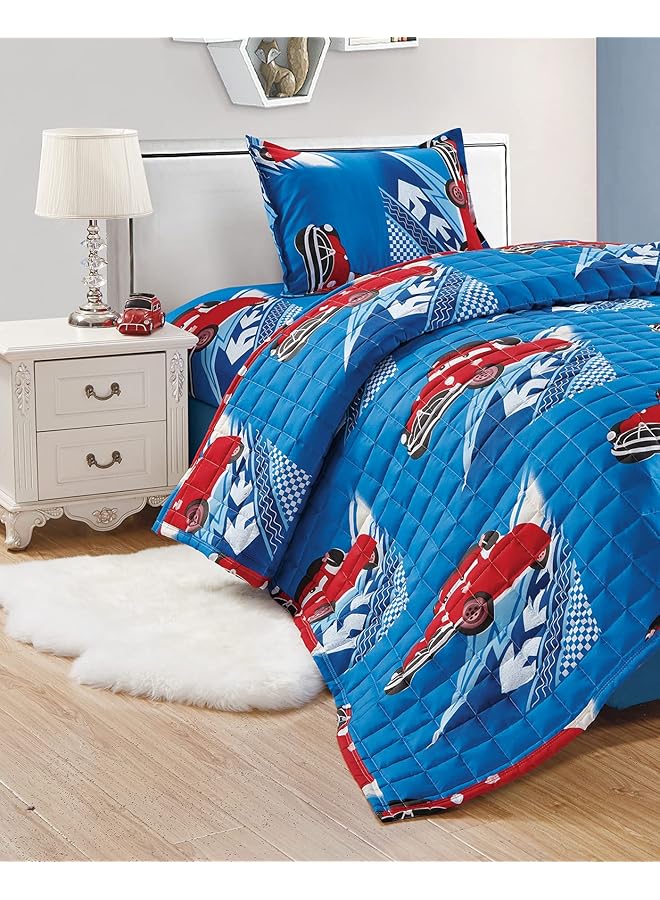 erorex Kids Compressed Comforter Set Reversible Bedding Set For Boys Soft Breathable 3Pcs Single Size 150 - Image 2