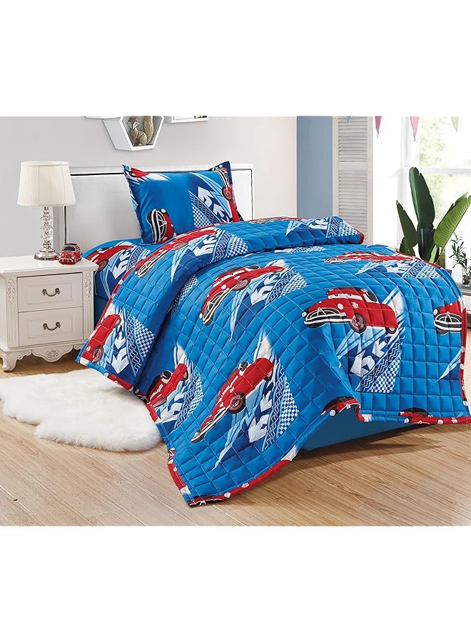 erorex Kids Compressed Comforter Set Reversible Bedding Set For Boys Soft Breathable 3Pcs Single Size 150 - Image 1