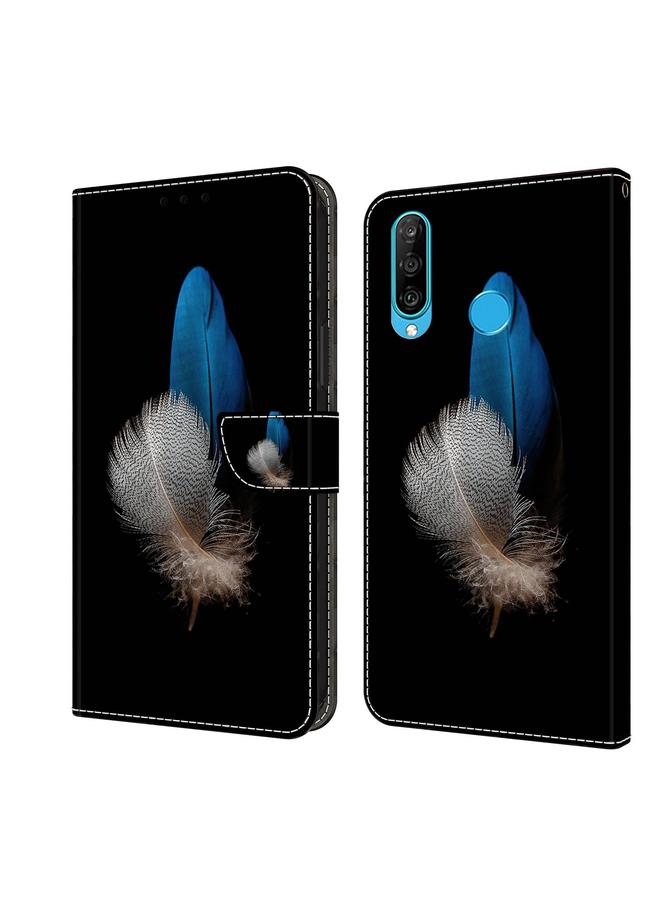 Green Tiger Case For Huawei P30 Lite Crystal 3D Shockproof Protective Leather Phone Case - Image 1