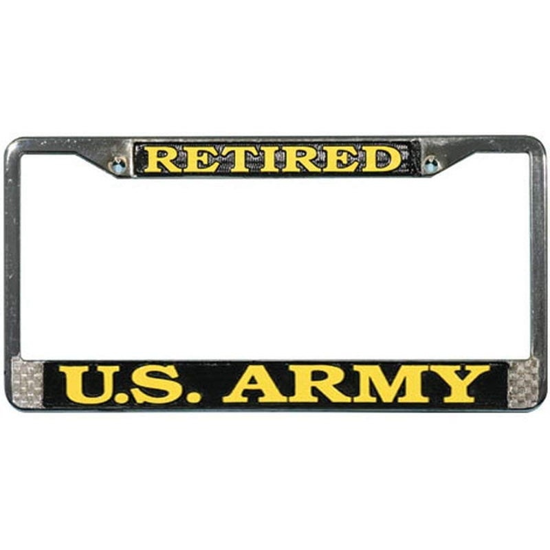 TAG Frames (Military) US Army Retired License Plate Frame (Chrome Metal)
