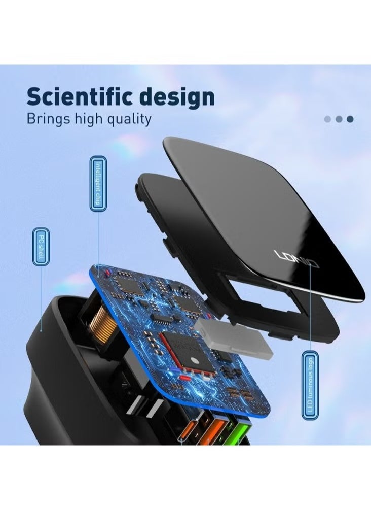 JAJEEK Q334 PD Fast Charger – EU, US, UK Compatible Type-C 2 USB Ports, Multiple Output Adapter, Mobile Phone Travel Wall Charger, Compact & Efficient, Black - Image 4