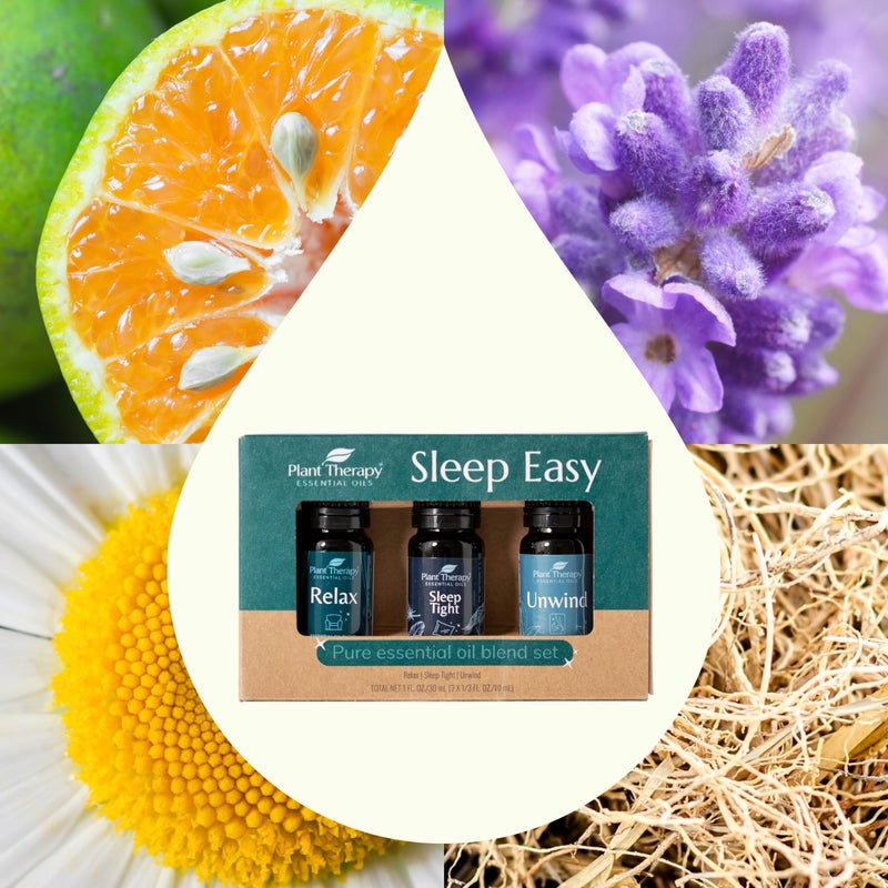 Plant Therapy Sleep Easy Essential Oil Blend Set 10 mL (1/3 oz) Each of Relax, Sleep Tight & Unwind, Pure, Undiluted, Essential Oil Blends - Image 3
