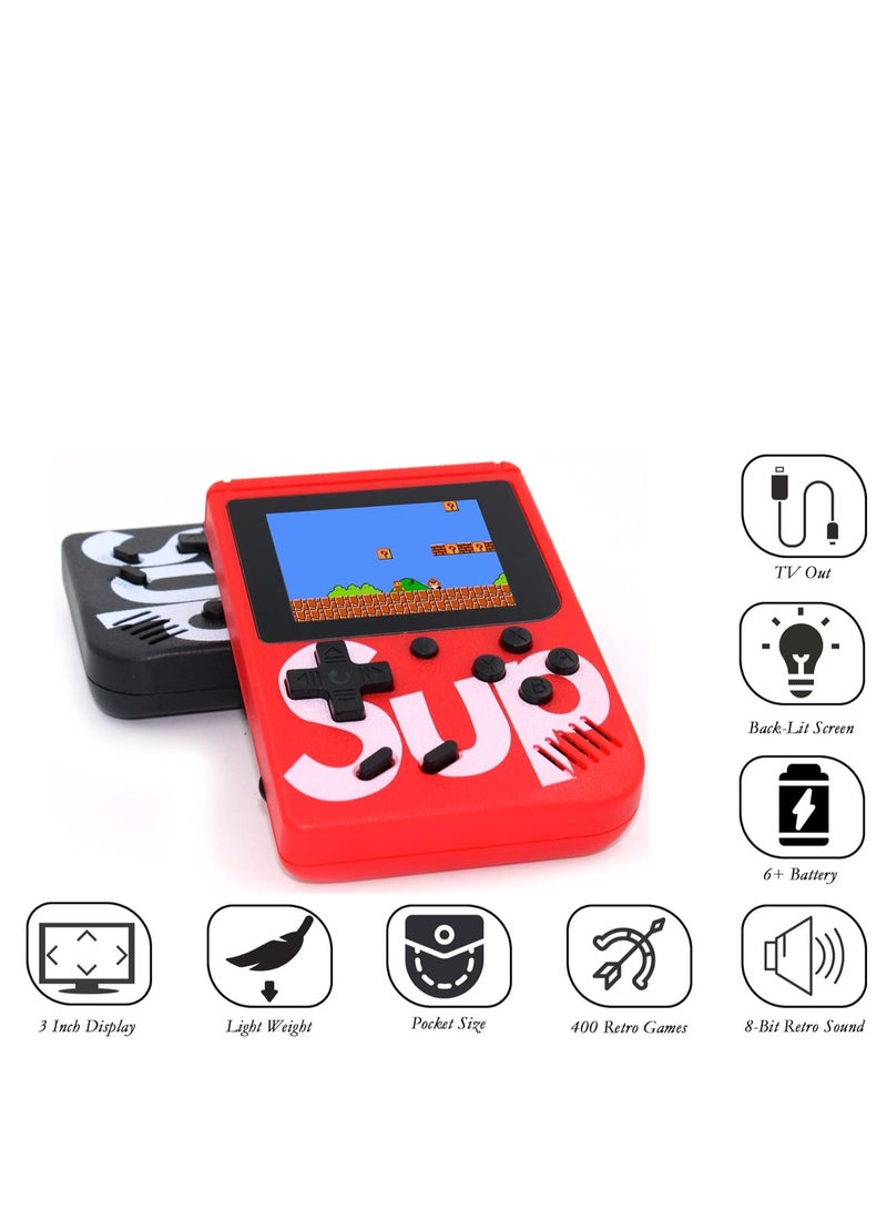 ELTRAZONE "PRIME TECH™ Yellow SUP Game Box Plus - 400-in-1 Retro Handheld Gaming Console" - Image 4