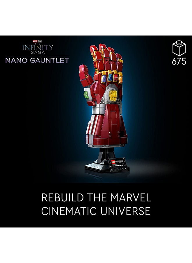 LEGO - Marvel Nano Gauntlet Collectible Building Kit; Replica Iron Man Gauntlet From Marvel Studios’ Avengers: Endgame Movie With Infinity Stones And Jointed Fingers; Gift For Adult Model-Makers (675 Pieces) 76223 - Image 1