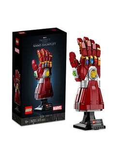 Marvel Nano Gauntlet Collectible Building Kit; Replica Iron Man Gauntlet From Marvel Studios’ Avengers: Endgame Movie With Infinity Stones And Jointed Fingers; Gift For Adult Model-Makers (675 Pieces) 76223