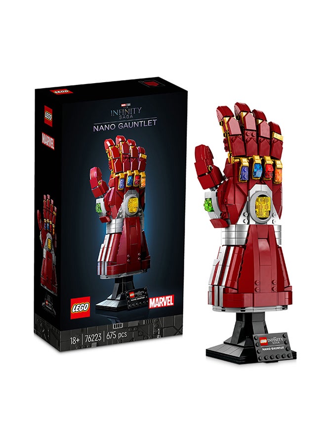 LEGO - Marvel Nano Gauntlet Collectible Building Kit; Replica Iron Man Gauntlet From Marvel Studios’ Avengers: Endgame Movie With Infinity Stones And Jointed Fingers; Gift For Adult Model-Makers (675 Pieces) 76223 - Image 1