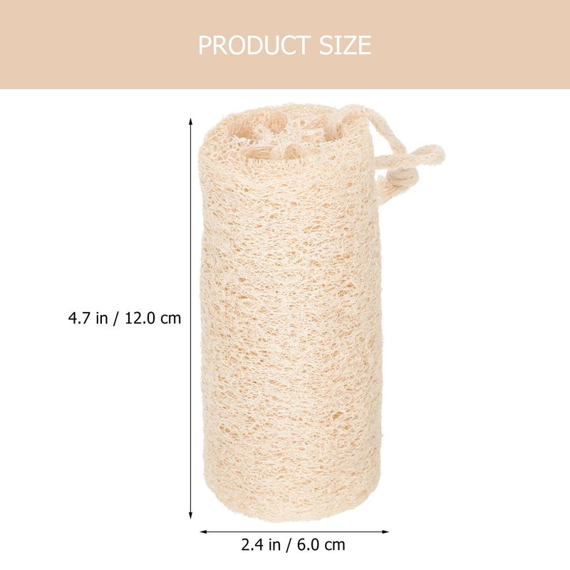 Natural Loofah Dishwashing Sponges 2pcs 12.5cm With Hanging Rope Reusable Kitchen Scrubber - Image 3