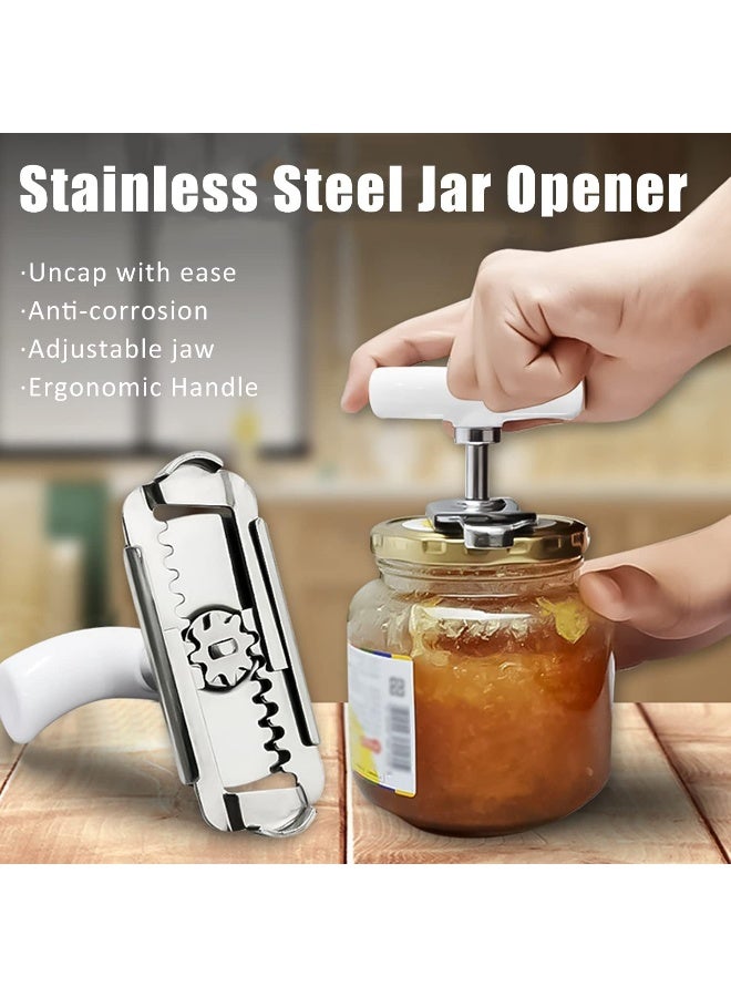 Stainless Steel Jar Opener Helpful Kitchen Gadget Stubborn Lid Remover for Seniors Weak Hands - Image 2