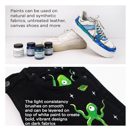 Jacquard Fabric Paint for Clothes - 8 Oz Textile Color - Emerald Green - Image 5