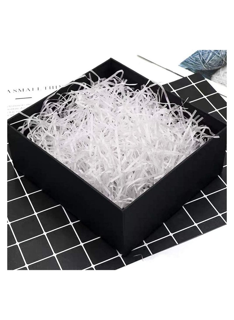 100 gram  Paper Shreds Strands Eco-friendly Shredded Crinkle Confetti Crinkle Cut Paper Filling Shredded Paper for Hamper Gift Box Filling (WHITE) - Image 2