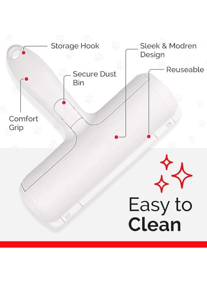 Pet Hair Removal Roller Tool - Cat and Dog Hair Remover for Furniture, Couch, Carpet, Clothing and Bedding - Portable, Multi-Surface Fur Removal Tool - Image 2