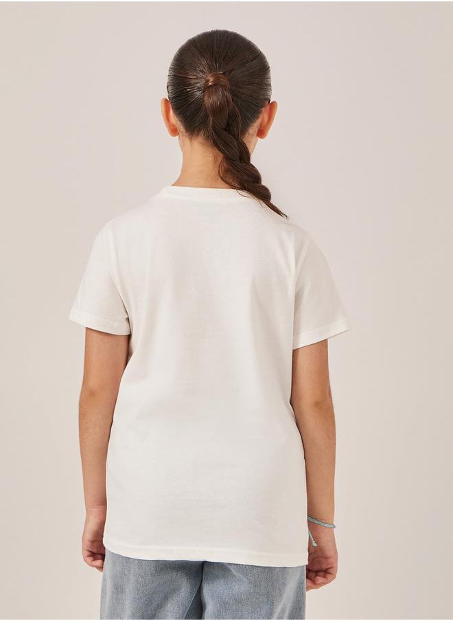 Styli Graphic Print Short Sleeve T-Shirt  - Image 4
