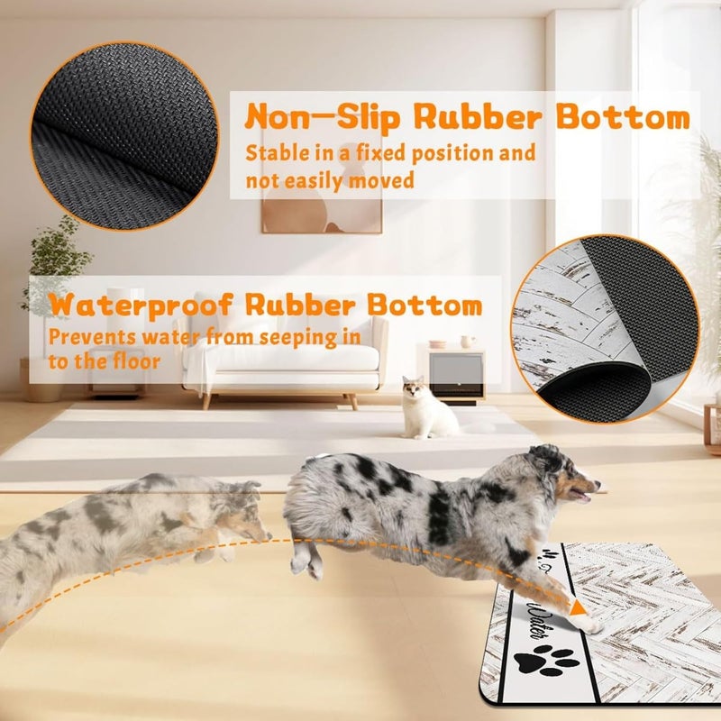Excefore Pet Feeding Mat, 40 * 60cm Pet Food Bowl Mat, Non-Slip Absorbent Animal Placemat For Floor, Waterproof, Dog And Cat Placemat, Easy To Clean, Quick Dry, Super Absorbent Pet Feeding Mat - Image 4
