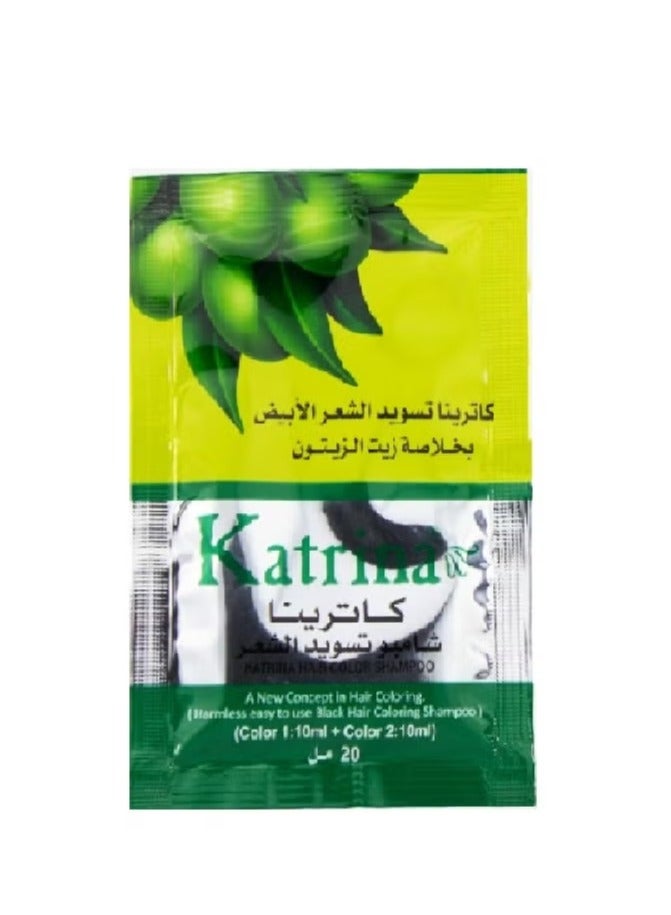 Katrina 5 Pieces of Black Hair Color Shampoo 5*20 ML