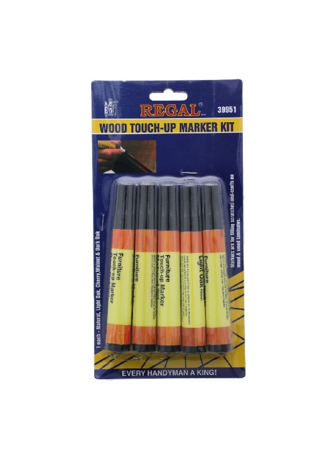 Regal 5-Piece Wood Touch-Up Marker Kit Multicolour 12.2 x 2 x 24 cm 39951 - Image 1