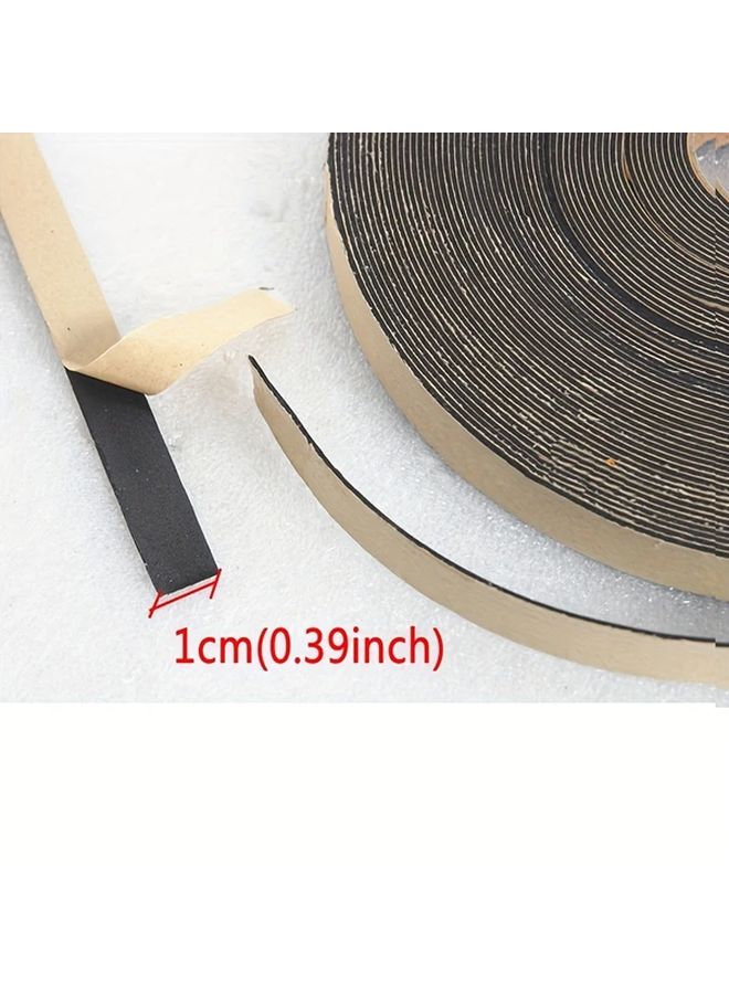 5M 10mm Black EVA Foam Tape Strong Adhesive Sponge Sound Insulation Shockproof - Image 1