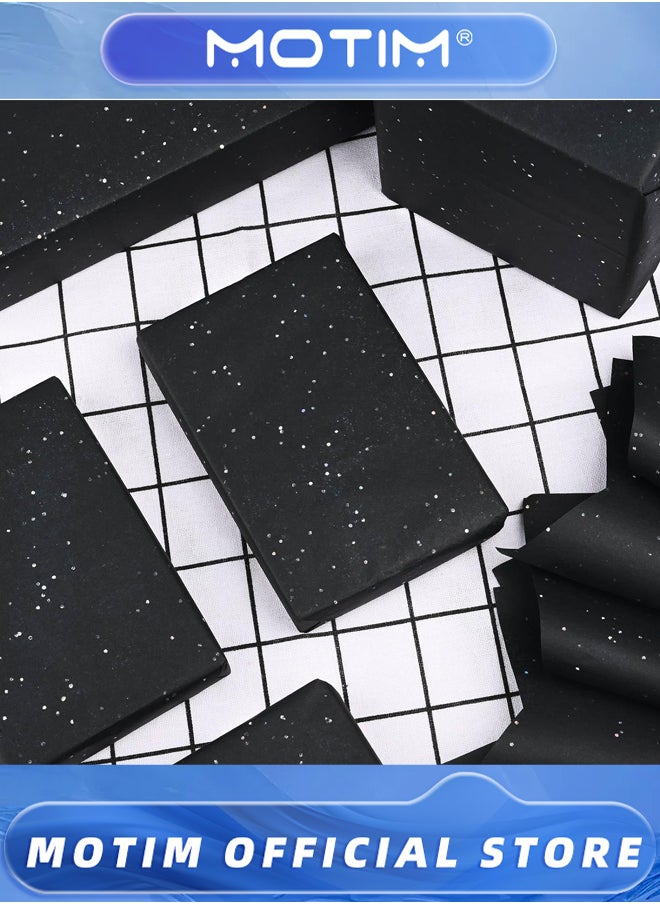 Motim 10 Sheets Black Glitter Tissue Paper Bulk for Gift Bags Black Glitter Gift Wrapping Tissue Paper for Birthday & Holiday  - Image 3