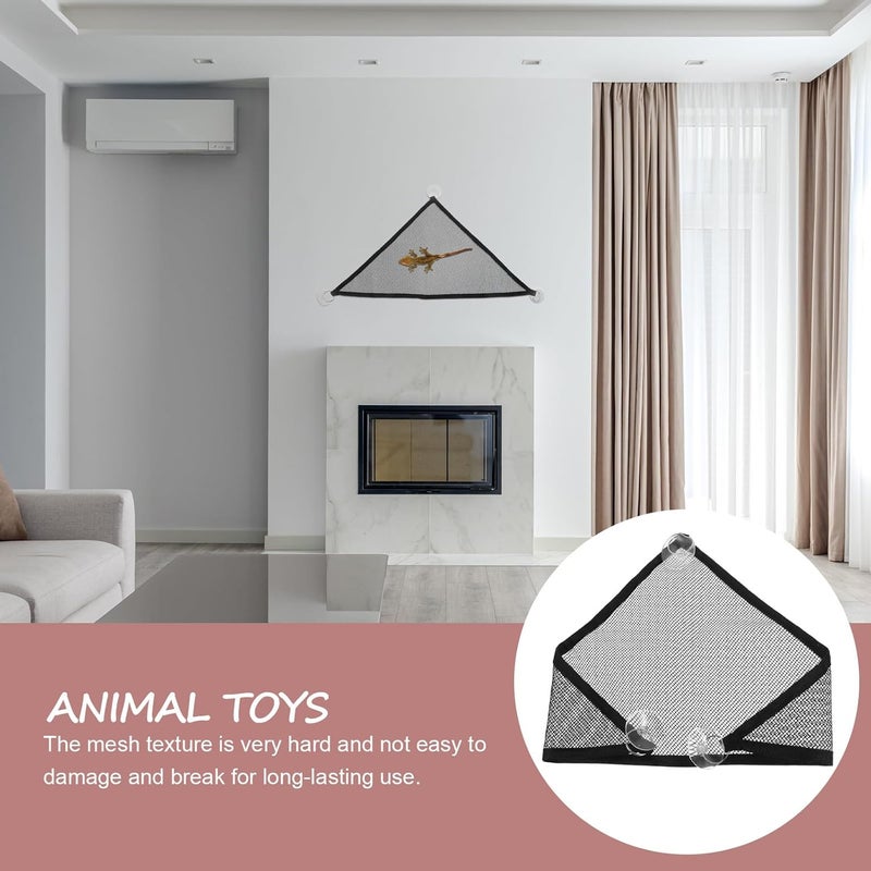 Reptile Hammock Net 2pcs Lizard Hanging Bed Mesh Hammock for Bearded Dragons and Small Pets Summer Cooling Cage Accessory - Image 5