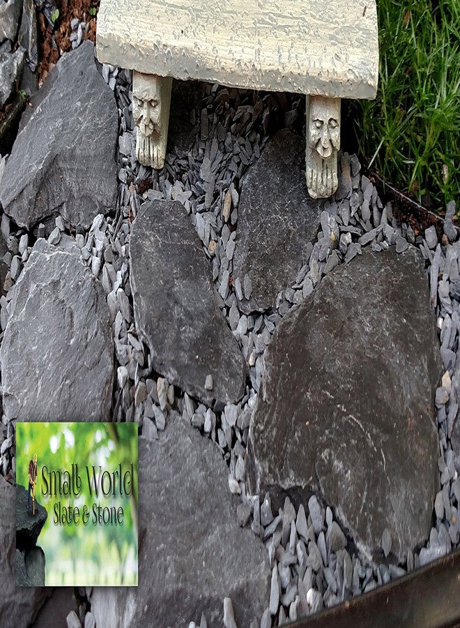 Small World Slate & Stone Natural Slate Stone 1 to 3 Inches - USA Sourced and Packaged for Aquascaping Aquariums, Terrariums, Paludariums, Reptile Enclosures, Wargaming, Models, Mosaic Art, Miniature Fairy Gardens (2lbs Grey) - Image 4