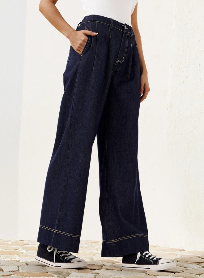 تواكستريمز جينز واسع الساق بجيوب - Image 1