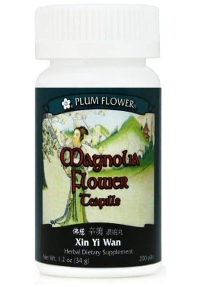 Plum Flower Magnolia Flower Teapills (Xin Yi Wan) - 200 Herbal Dietary Supplement Pills - Image 1